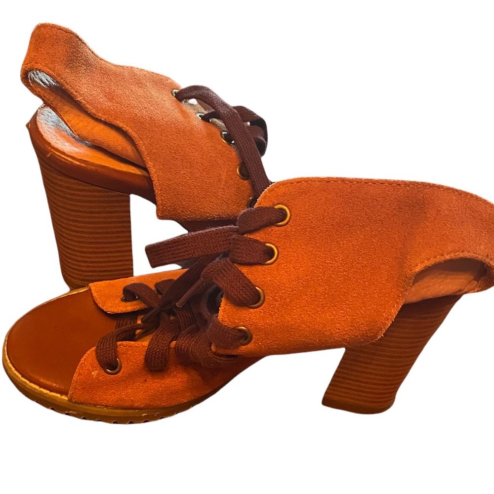(2 for $45) Jimmy Choo Lace-Up Brown Sandals New